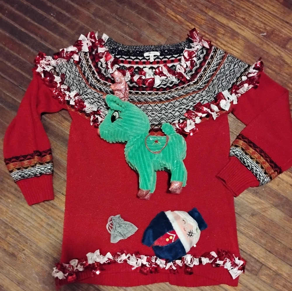 Grandma Got Ran Over By A Reindeer Ugly Christmas Sweater Medium